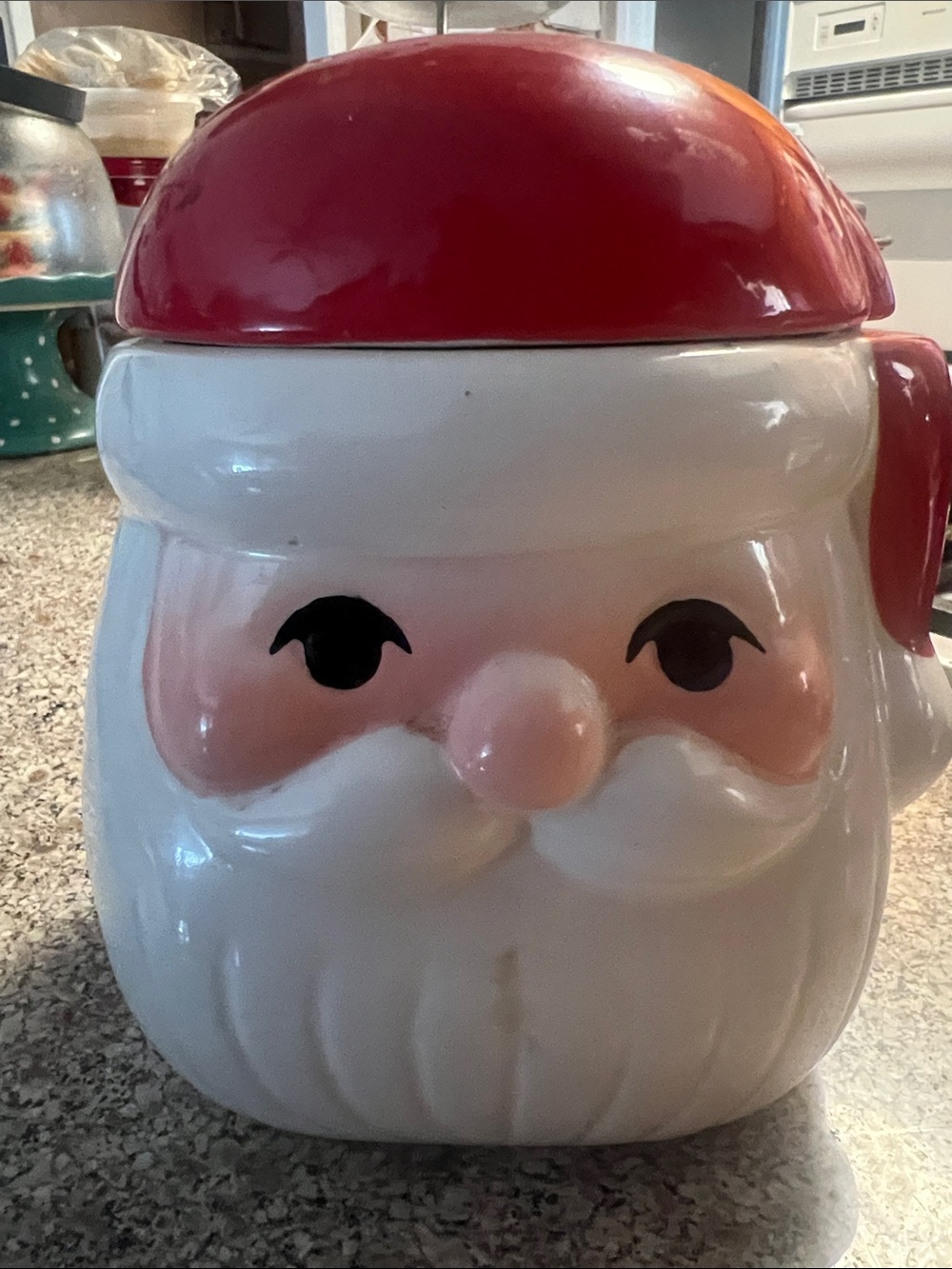 Target Santa Cookie Jar - Red and White Ceramic Canister